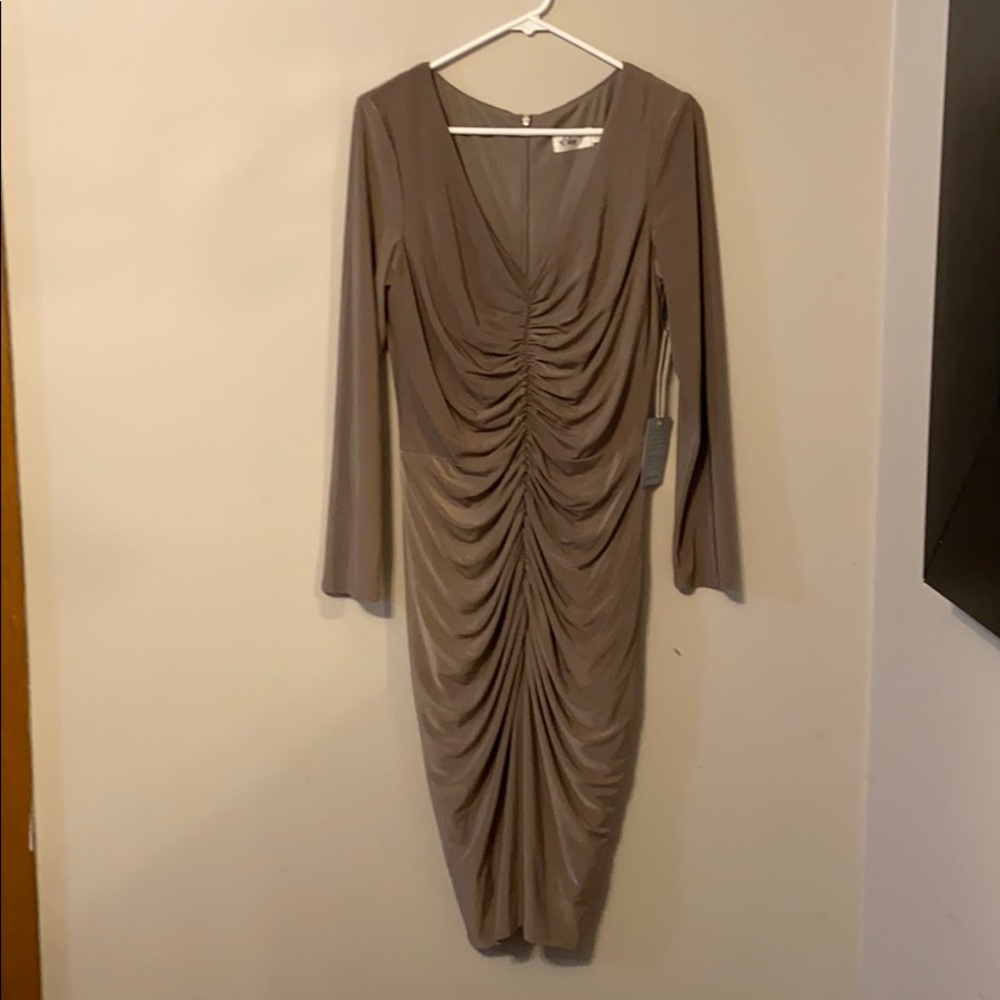 Eliza J dress - Tan - Size 12